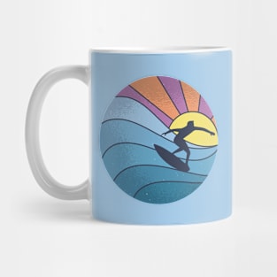 Retro Vintage Surfer with Sunset Mug